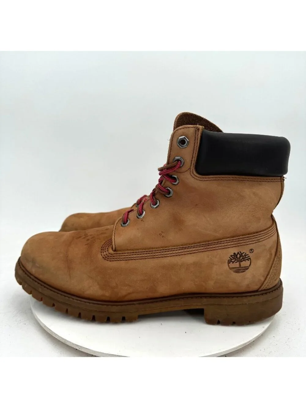 Timberland Premium 6-Inch Men Size 12M Wheat Nubuck Waterproof Leather Boot